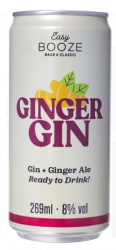 Gin tônica ginger Easy Booze lata 269ml