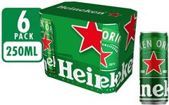 Cerveja Heineken lata 250ml pack c/6und