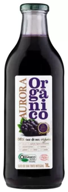 Suco de uva integral orgânico Aurora 1L 